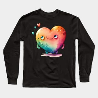 Cute Heart Monster Long Sleeve T-Shirt